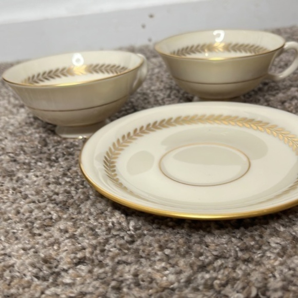 Lenox Imperial tea cups 2 and saucer